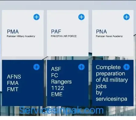 Pak Army, PAF, Navy test preparation — ServicesInPak homepage banner